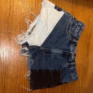 PacSun Tri-Tone Denim Jean Shorts